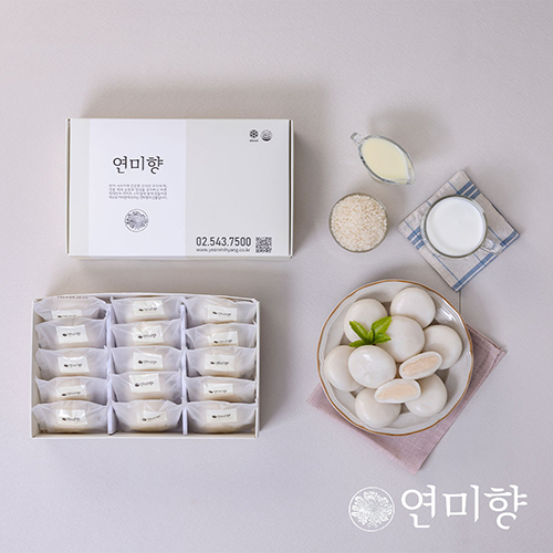 [개별포장] 연미향 국산 멥쌀 천연재료 연유 앙금떡 15개입
