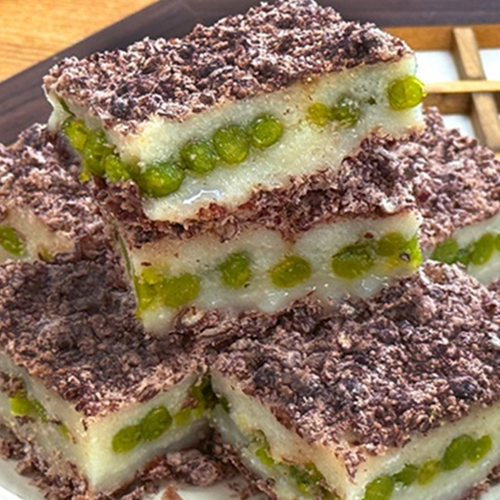 [광천떡] 30년 전통 홍성찹쌀 완두콩 통팥시루떡 1.5kg