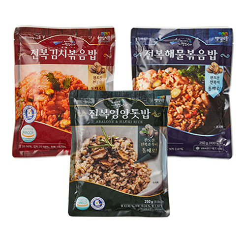 청정 해역 완도산 전복 볶음밥 250g x 4팩