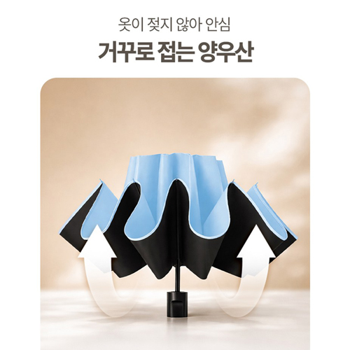 [어썸엑스] UV차단 3단 수동 암막 파스텔 거꾸로 양우산(UPF50+)