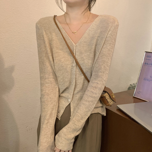 CC696  브이넥 긴팔 가디건