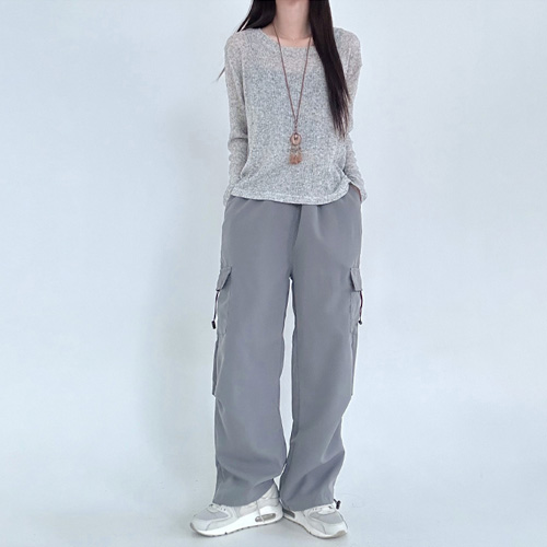 CC837  커버업 시스루 긴팔티